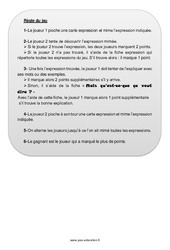Expressions imagées - Cm2 - Jeu mime - PDF à imprimer