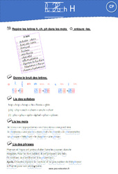 Lettre H (h, ph, ch) - CP - Exercices