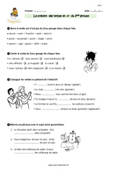 Présent des verbes du 2 ème groupe - Cm1 - Exercices avec correction - PDF à imprimer