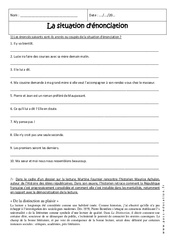 Situation d'énonciation - 4ème - Exercices corrigés - PDF à imprimer