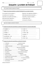 Présent - Cm1 - Evaluation - PDF à imprimer
