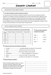 Impératif - Cm1 - Evaluation - PDF à imprimer