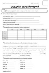 Passé composé - Cm2 - Evaluation - PDF à imprimer