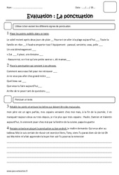 Ponctuation - Ce2 - Evaluation - PDF à imprimer