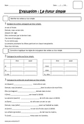 Futur simple - Ce2 - Evaluation - PDF à imprimer
