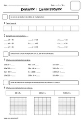Multiplication - Ce2 - Evaluation