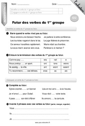 Futur des verbes du 1er groupe - Ce2 - Evaluation - Bilan