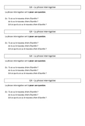 Phrase interrogative – Ce2 - Leçon - PDF gratuit à imprimer