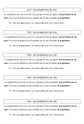 Compléments du nom - Ce2 - Leçon - PDF gratuit à imprimer