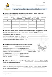Passé composé conjugué avec l’auxiliaire être ou avoir - Cm2 - Exercices  - PDF à imprimer