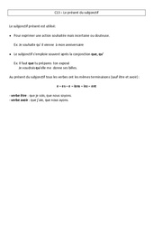 Présent du subjonctif  - Leçon - Cm2 - Conjugaison - PDF gratuit à imprimer