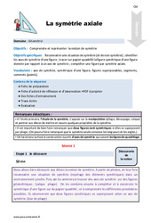 Symétrie axiale - CM1 - Fiche de préparation - PDF à imprimer
