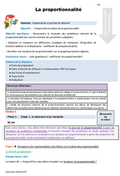 La proportionnalité - CM2 - Fiche de préparation - PDF à imprimer