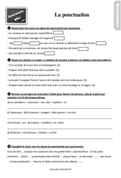 La ponctuation au Cm1 - Exercices, révisions - PDF à imprimer