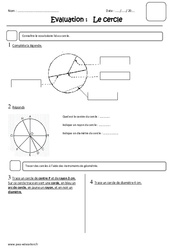 Cercle - Cm2 - Evaluation - PDF à imprimer