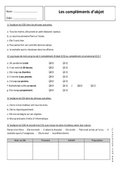 Compléments d'objet - COD, COI, COS - 5ème - Révisions
