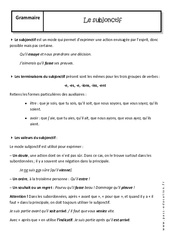 Subjonctif présent - 5ème - Cours - PDF à imprimer