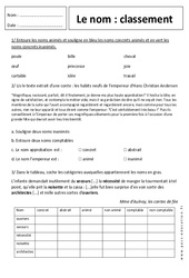 Classement - Nom - 6ème - Révisions - PDF à imprimer
