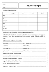 Passe Simple 6eme Cycle 3 Exercices Cours Evaluation Revision