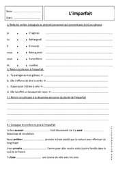 Imparfait - 6ème - Exercices  - PDF à imprimer