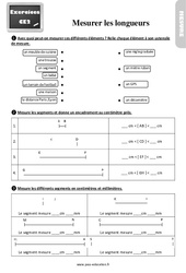 Mesurer les longueurs au Ce2 - Exercices, révisions - PDF à imprimer