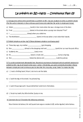BE+-ing – Prétérit – 5ème – Exercices corrigés - 2 - PDF à imprimer