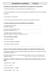 Juxtaposition et coordination - Cm2 - Exercices - Grammaire - Cycle 3 - PDF à imprimer