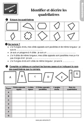 Les quadrilatères - Cm1 - Exercices, révisions - PDF à imprimer
