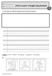 Images séquentielles - Cp - Exercices - Production d'écrit - PDF à imprimer