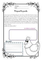 Ptitpoul la poule - Cm1 - 1 histoire 1 problème - PDF à imprimer