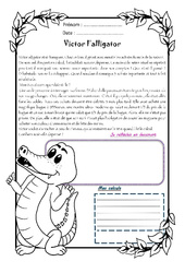 Victor l’alligator - Cm2 - 1 histoire 1 problème - PDF à imprimer