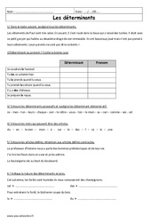 Déterminants - 6ème - Exercices avec correction - PDF à imprimer