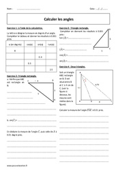Calculer les angles - 3ème - Exercices corrigés - PDF à imprimer