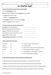 Fonction sujet - 6ème - Exercices corrigés - PDF à imprimer