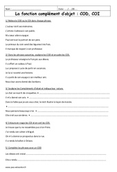 Complément d’objet second et direct, indirect - 6ème - Exercices - PDF à imprimer