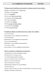Compléments circonstanciels - Cm1 - Exercices - PDF à imprimer