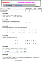 Soustraction des nombres décimaux - 6ème - Evaluation, bilan, contrôle avec la correction - PDF à imprimer