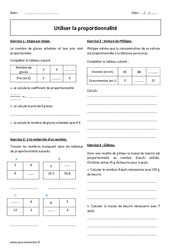 Utiliser la proportionnalité - 5ème - Exercices avec correction - PDF à imprimer