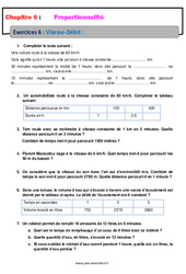 Vitesse-Débit - 6ème - Révisions - Exercices avec correction - Proportionnalité - PDF à imprimer