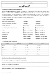Subjonctif - 3ème - Exercices avec correction - PDF à imprimer