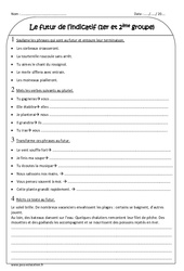 Verbes du 1er et 2ème groupe - Futur de l'indicatif - Ce2 - Exercices - PDF à imprimer