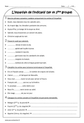 Imparfait - Verbes du  1er et 2ème groupe - Ce2 - Exercices - PDF à imprimer