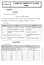 Imparfait - Passé simple - 3ème - Cours - PDF à imprimer
