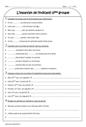Imparfait de l’indicatif  - Verbes du 3ème groupe - Ce2 - Exercices - PDF à imprimer