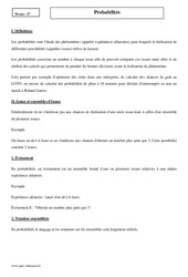 Probabilités - Seconde - Cours - PDF à imprimer