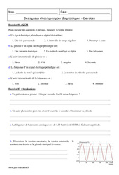 Signaux électriques pour diagnostiquer - 2nde - Exercices corrigés - PDF à imprimer