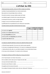 Attribut du COD - 3ème - Exercices corrigés - PDF à imprimer