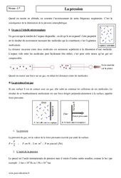 Pression atmosphérique - Seconde - Cours - PDF à imprimer