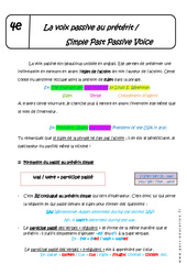 Voix passive au prétérit - 4ème - Cours - Simple Past Passive Voice - PDF à imprimer