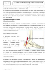 Accidents musculaires - Seconde - Cours